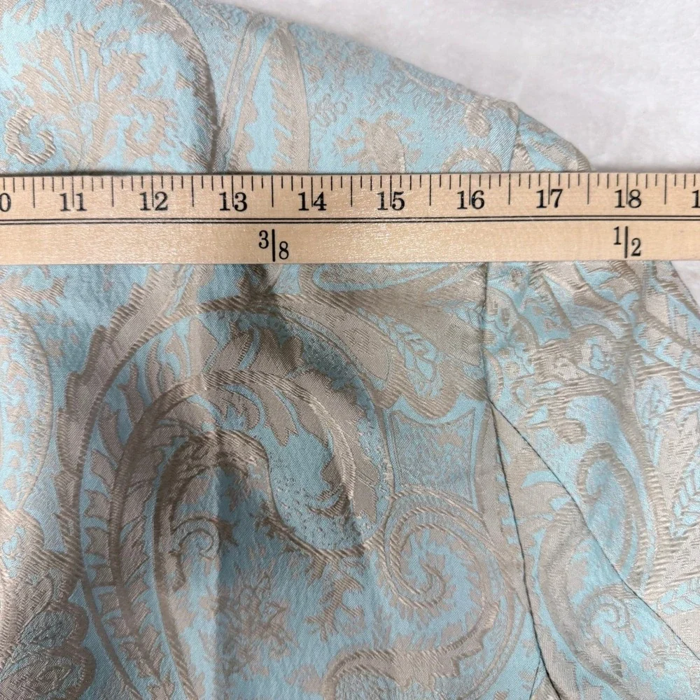 Devils Advocate Mens‎ 38 Blue Gold Paisley Shawl Lapel Tuxedo Blazer Jacket